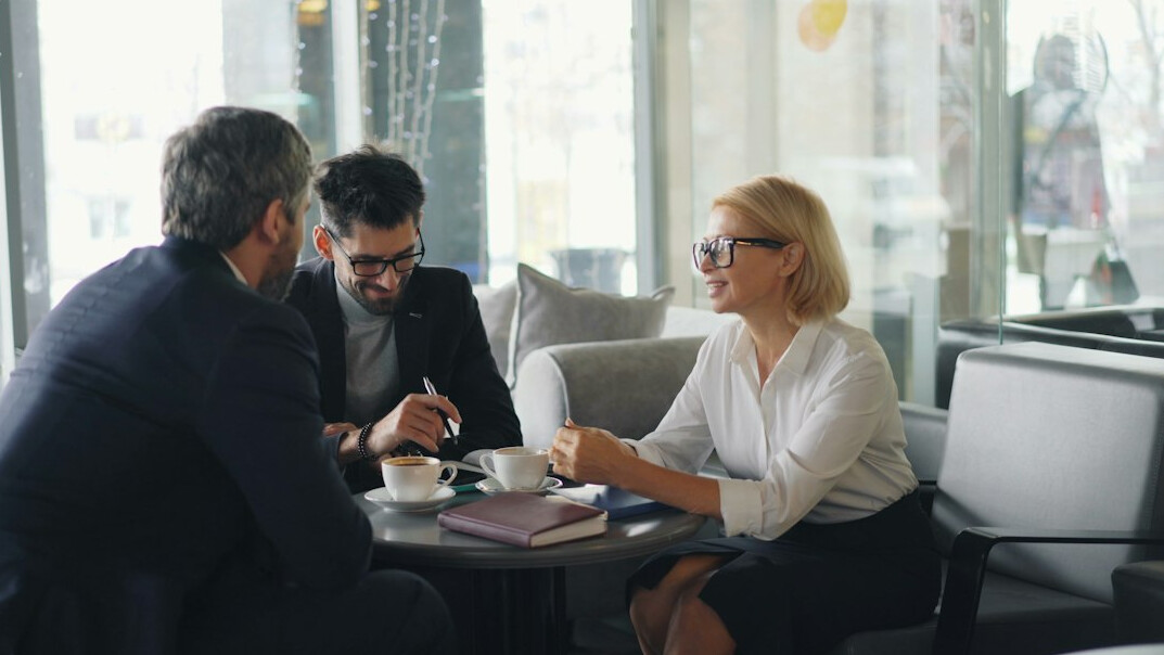 insurance meeting with clients